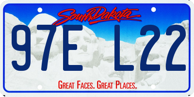 SD license plate 97EL22