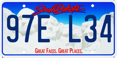 SD license plate 97EL34