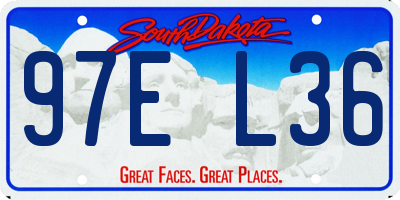 SD license plate 97EL36