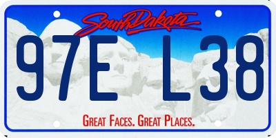 SD license plate 97EL38