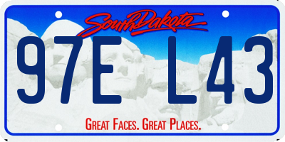 SD license plate 97EL43