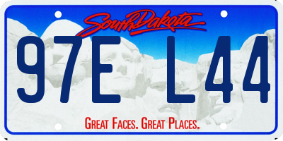 SD license plate 97EL44