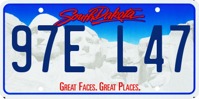 SD license plate 97EL47