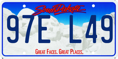 SD license plate 97EL49