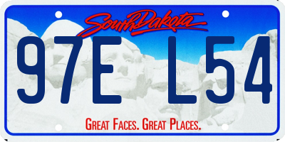 SD license plate 97EL54