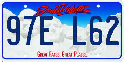 SD license plate 97EL62