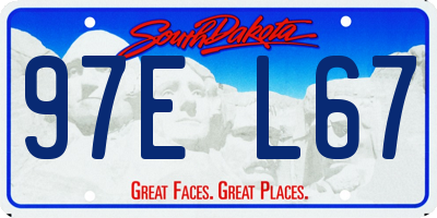 SD license plate 97EL67