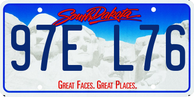 SD license plate 97EL76