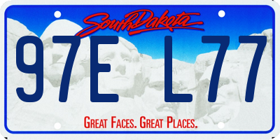 SD license plate 97EL77