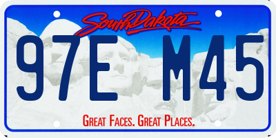 SD license plate 97EM45