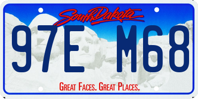 SD license plate 97EM68