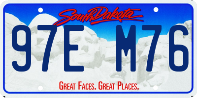 SD license plate 97EM76