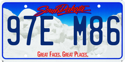 SD license plate 97EM86