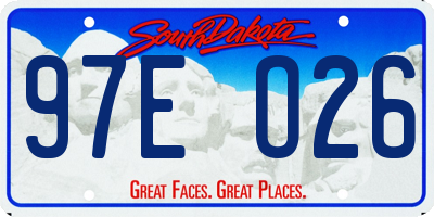 SD license plate 97EO26