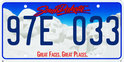 SD license plate 97EO33