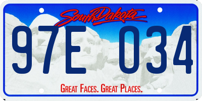 SD license plate 97EO34
