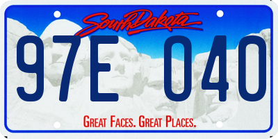 SD license plate 97EO40
