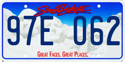 SD license plate 97EO62
