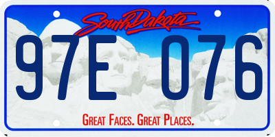 SD license plate 97EO76