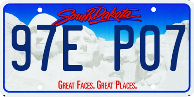 SD license plate 97EP07