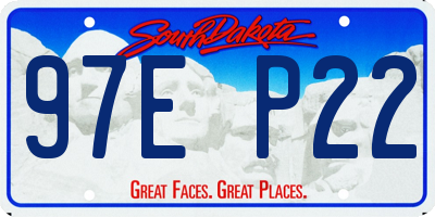 SD license plate 97EP22