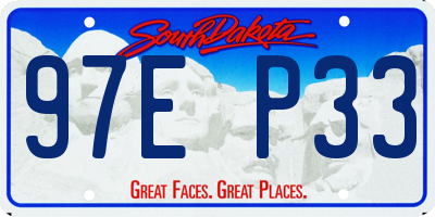 SD license plate 97EP33