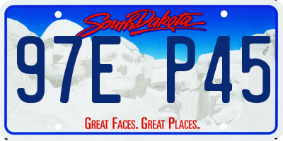 SD license plate 97EP45