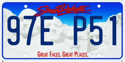 SD license plate 97EP51