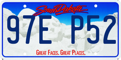 SD license plate 97EP52