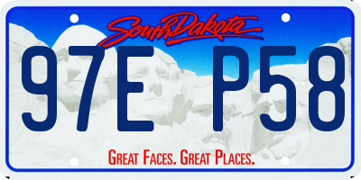 SD license plate 97EP58