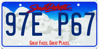 SD license plate 97EP67