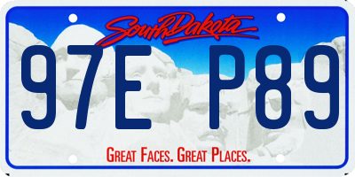 SD license plate 97EP89