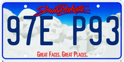 SD license plate 97EP93