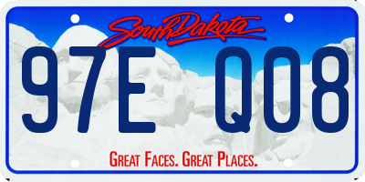 SD license plate 97EQ08