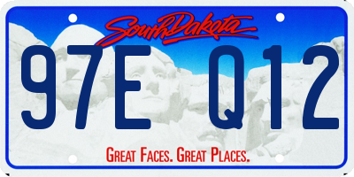 SD license plate 97EQ12