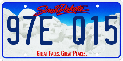 SD license plate 97EQ15