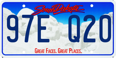 SD license plate 97EQ20