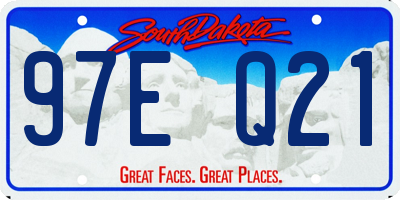 SD license plate 97EQ21