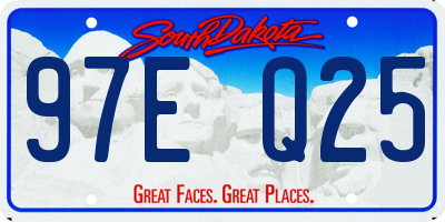SD license plate 97EQ25