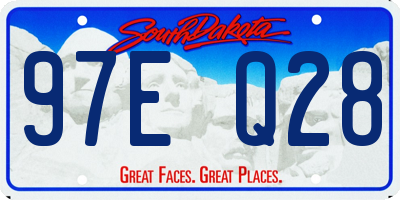 SD license plate 97EQ28