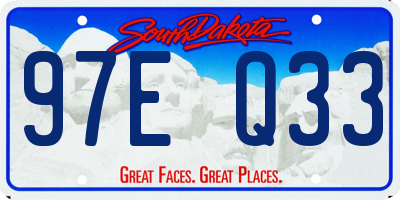 SD license plate 97EQ33