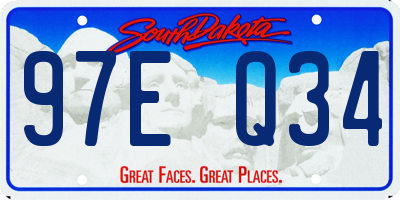 SD license plate 97EQ34