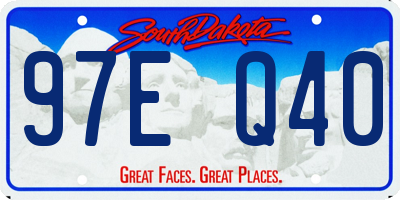 SD license plate 97EQ40