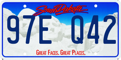 SD license plate 97EQ42