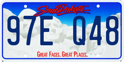 SD license plate 97EQ48