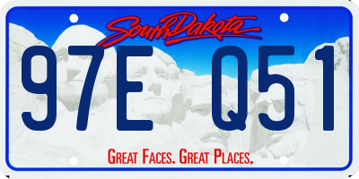 SD license plate 97EQ51
