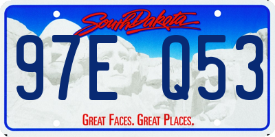 SD license plate 97EQ53