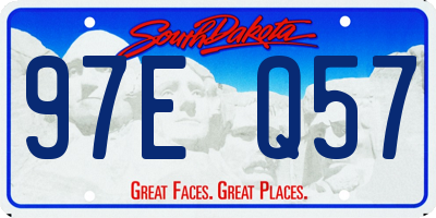 SD license plate 97EQ57