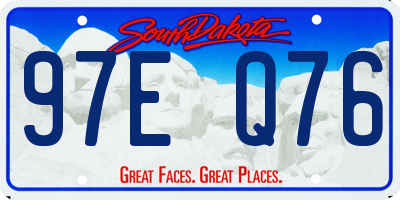 SD license plate 97EQ76