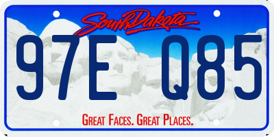 SD license plate 97EQ85